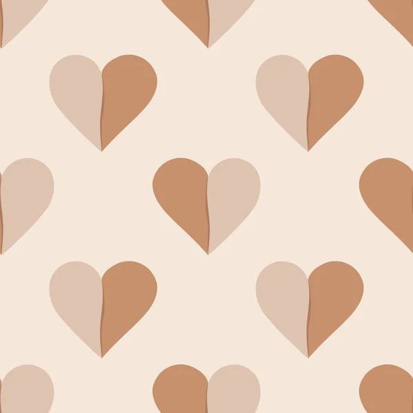 Abstract heart seamless pattern in minimalistic style. — Stock Vector