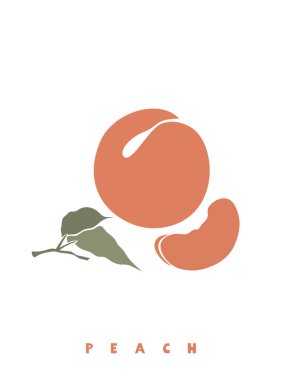 Şeftali yaz kartı. 