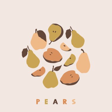 Armut çağdaş çember sihirli süslemeli kart seti. Orijinal uygun yazı tipli güzel şekiller.