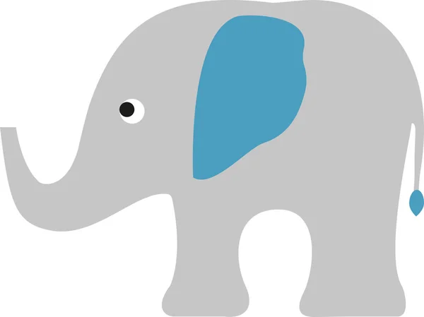 Beyaz arka plan üzerinde izole sevimli çizgi fil