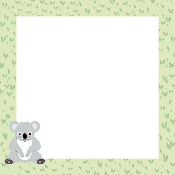 Sevimli hayvan karakteri. Gülen koala çizimi beyaz arkaplanda izole edildi.