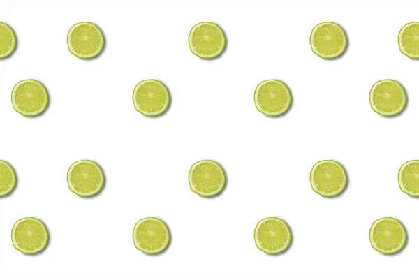Limon deseni beyaz arka planda izole edilmiş. Taze yemek. Doğa.