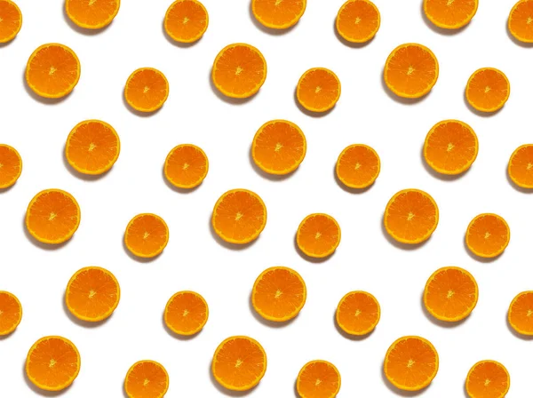 白を基調にしたハーフカットのオレンジ柄 新鮮だ自然 — ストック写真