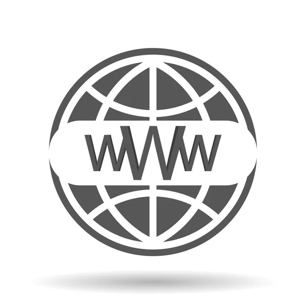 Beyaz arka plan vektör çizim simgesine Web sitesi
