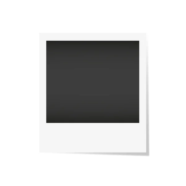 Marco fotográfico de ilustración vectorial. Fotografía de papel realista aislada sobre fondo blanco con sombra — Vector de stock
