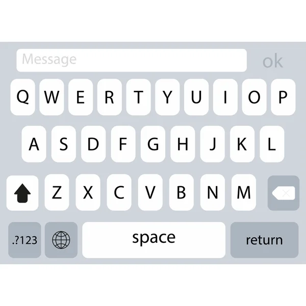 Vektör modern sms veya ileti simgeleri. Smartphone klavye