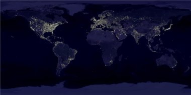 Earth gerçekçi harita. Nasa tarafından döşenmiş bu vektör unsurları