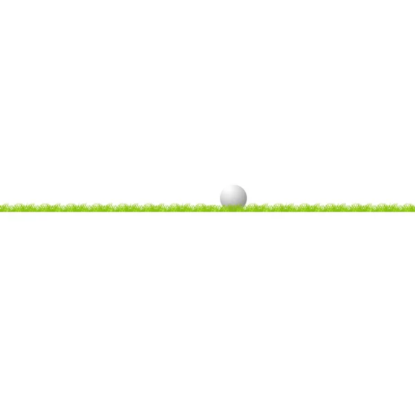 Golfbal met gras. Gras achtergrond vectorillustratie Eps10 — Stockvector