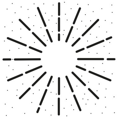 Vintage sunburst. Siyah Sunburst vektör çizim Eps10. Hipster Sunburst Parlatıcı