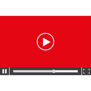 Video oynatıcı düz simge vektör çizim Eps10