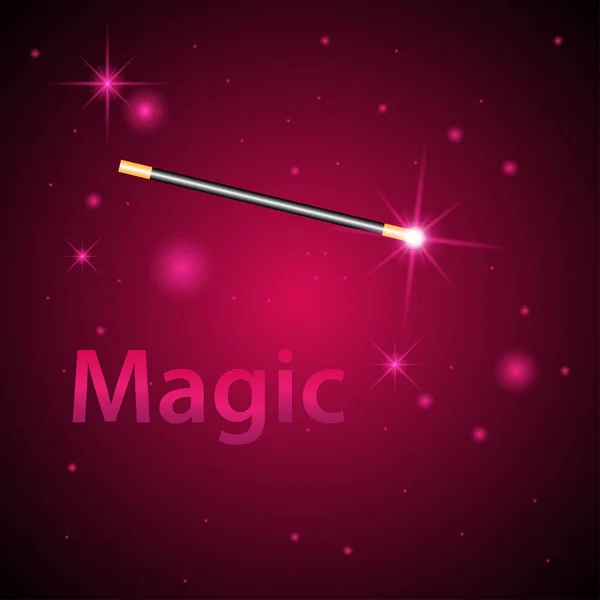 魔术棒矢量背景。奇迹魔术师的魔杖 — 图库矢量图片