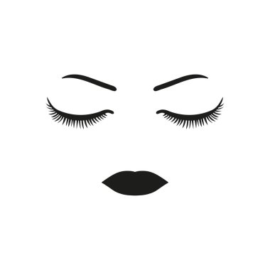 Kirpik, kaş, göz ve dudak-yüz kız