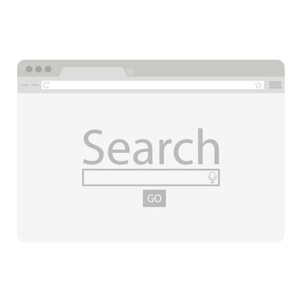 Janela do navegador simples no fundo branco vetor plano EPS10 — Vetor de Stock