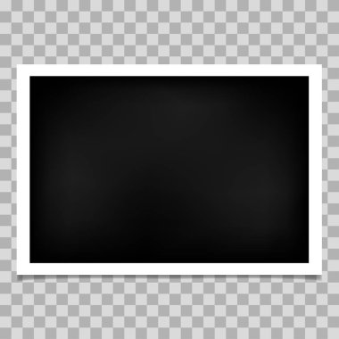 Fotoğraf çerçevesi ile gölge izole arka plan üzerinde Eps10 vektör