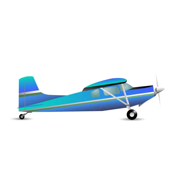 Elegante avión deportivo ilustración vectorial realista — Vector de stock