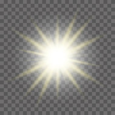 Ekose arka plan üzerinde güneş lens flare