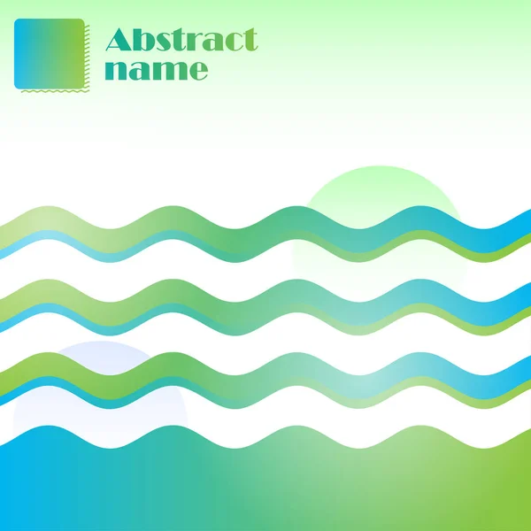 Fondo abstracto colores verde, azul y blanco — Vector de stock