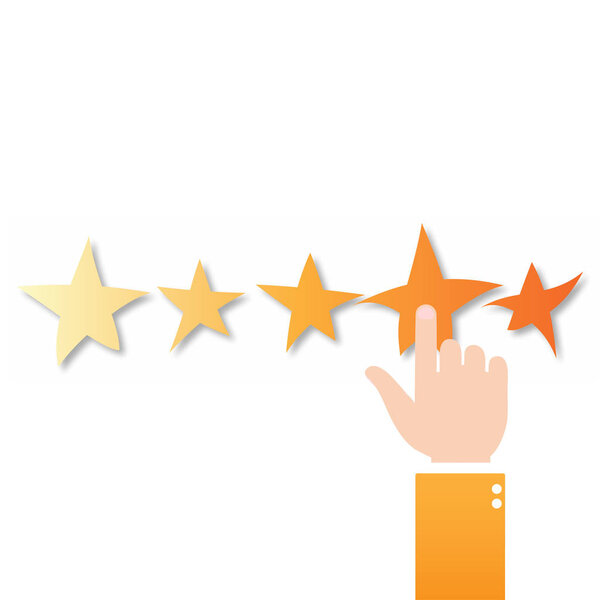 Рейтинг звезд плоского дизайна векторная иллюстрация
