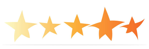Рейтинг звезд плоского дизайна векторная иллюстрация
