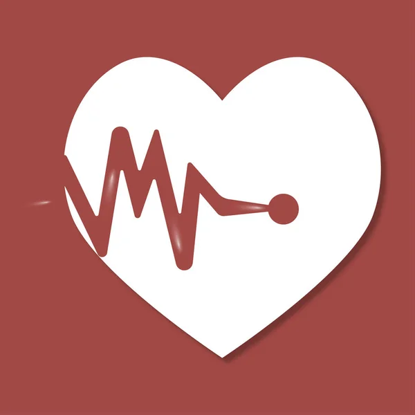 Logo für die Apotheke oder andere medizinische Betriebe. Herzschlag mit Text in grüner Rahmenvektorillustration — Stockvektor