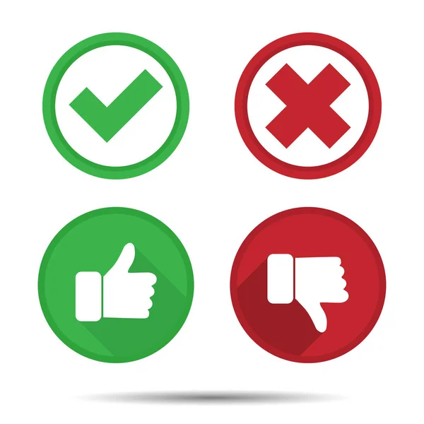 Thumbs up ve başparmak aşağı, Evet, Hayır, simgeler