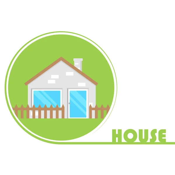 Stylish house logo. HOME — Stock Vector