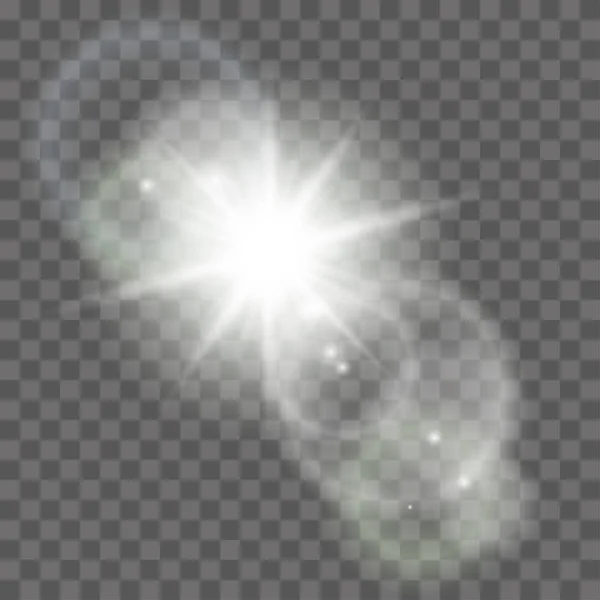Ekose arka plan üzerinde güneş lens flare