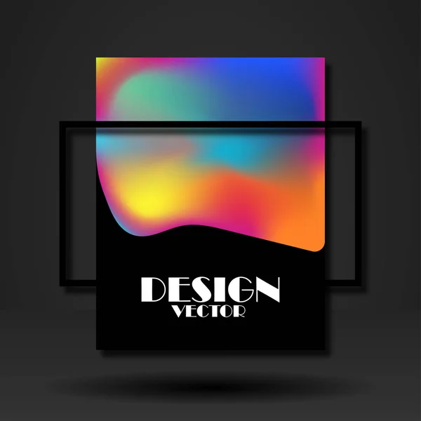 Flüssige Farbe bedeckt Banner. Komposition flüssiger Formen. futuristische Design-Plakate. eps10 Vektorabbildung — Stockvektor