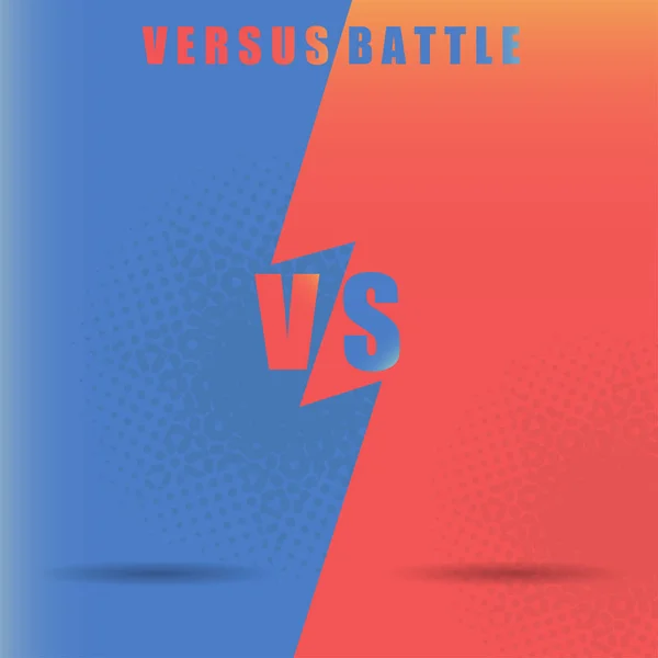 Contro schermo, contro lettere. Competizione vs match game, battaglia marziale vs sport — Vettoriale Stock