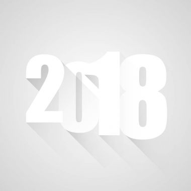 Mutlu yeni yıl 2018, sadece sayılar