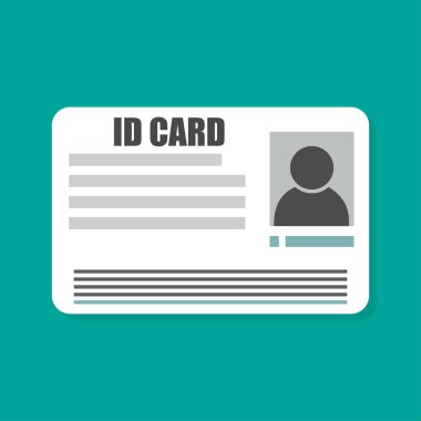 Kimlik kimlik kartı düz stil