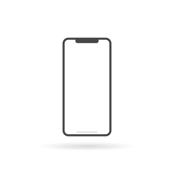 Nouvelle version du smartphone noir mince — Image vectorielle