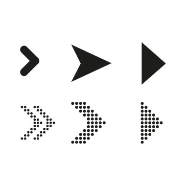 Siyah vektör okları kümesi. Ok simgesi