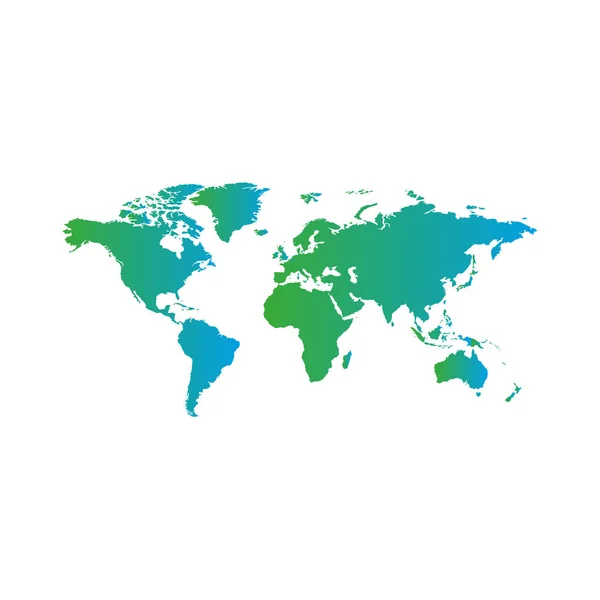 Mapa del mundo sobre un fondo blanco — Archivo Imágenes Vectoriales