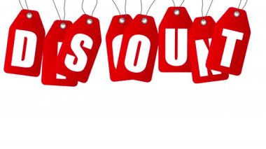 İndirim tasarım şablonu. İndirim flaması hareketi 4k video