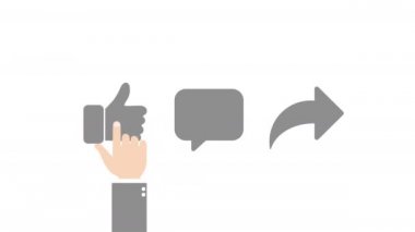 Parmak tıklama, yorum ve repost hareketi 4k video gibi