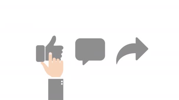 Les clics des doigts aiment, commentent et repostent la vidéo du mouvement 4k