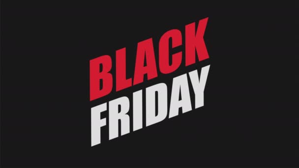 Black Friday Försäljning Black Friday Försäljning Marknadsföring Motion Videofilmer — Stockvideo