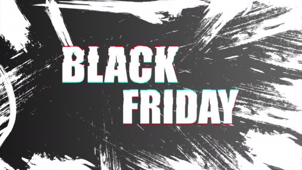 Venta Viernes Negro Viernes Negro Venta Promoción Movimiento Vídeo Material — Vídeo de stock