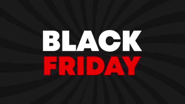 Glitch Black Friday Uitverkoop Black Friday Sale Promotie Motion Video — Stockvideo
