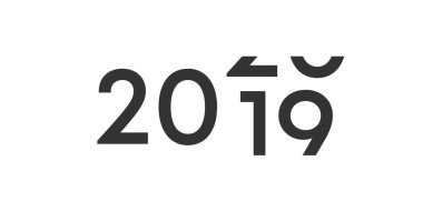 Vektör tasarımı Mutlu yeni yıl 2020 afişi trend renkleriyle