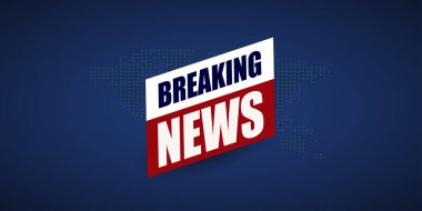 Modern soyut televizyon flaması flaması flaması. Web ya da baskı tasarımı için düz geometrik şekiller Vektör illüstrasyonudur. Haberler iyi. TV şovu