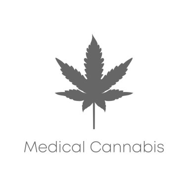 Beyaz arka planda tıbbi düz esrar