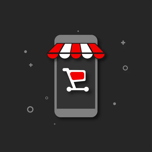 Online Αγορές Αγοράστε Αντικείμενα Από Τηλέφωνό Σας Οποιαδήποτε Άλλη Συσκευή — Διανυσματικό Αρχείο