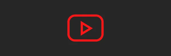 Youtube Logotipo Popular Las Redes Sociales Fondo Negro Vector Editorial — Foto de Stock