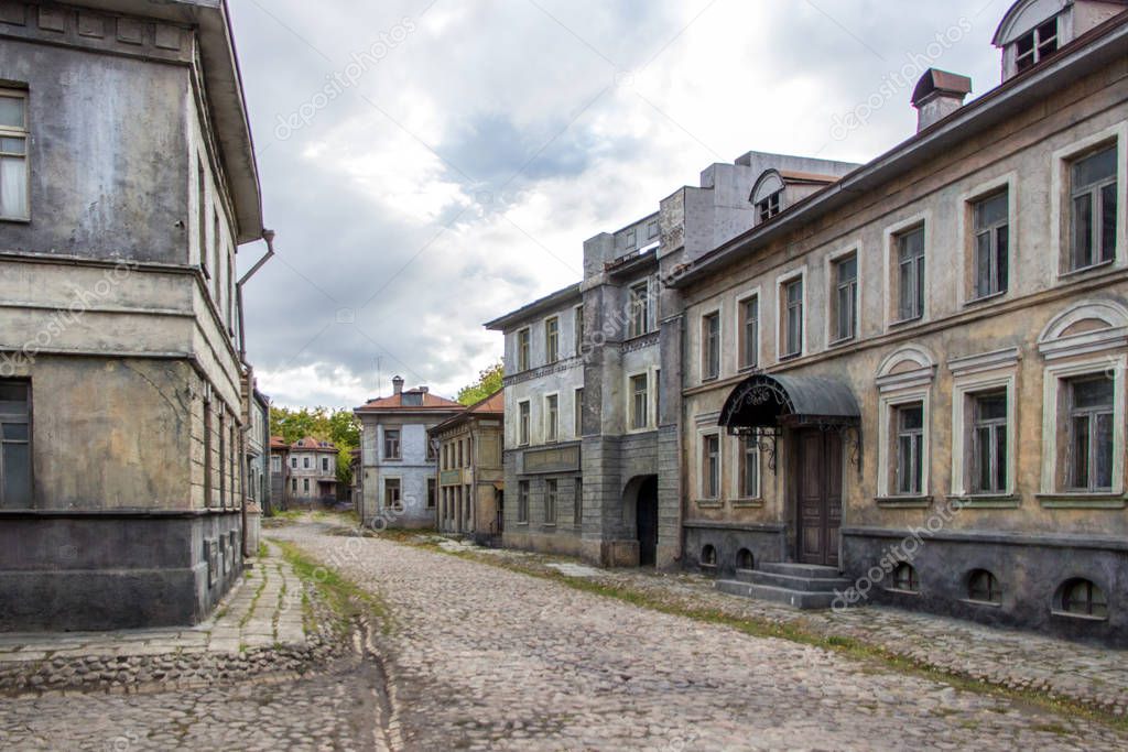 Moscow, Moscow Region, Russia, old street, historical buildings on the oldest street - a landmark of Moscow.