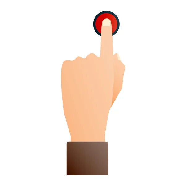 Vecteur de boutons poussoirs mains — Image vectorielle