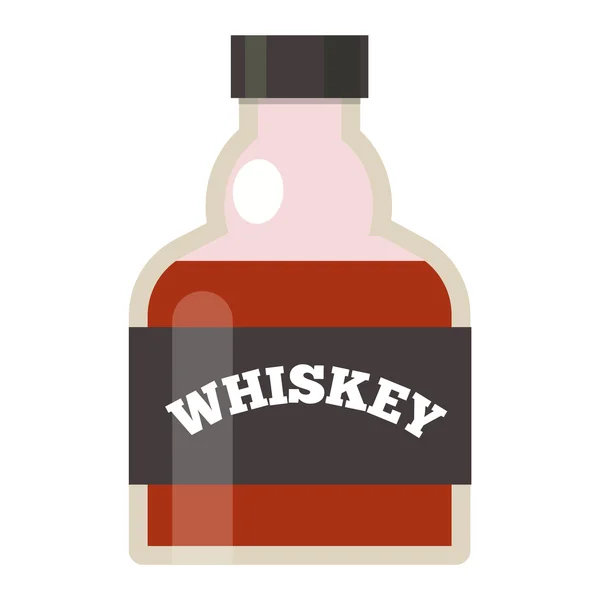 Whisky fles vectorillustratie. — Stockvector