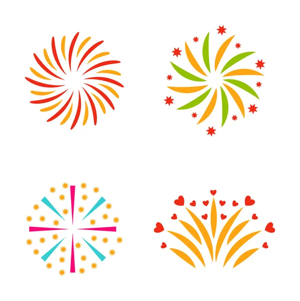 Fireworks vector icono aislado — Archivo Imágenes Vectoriales