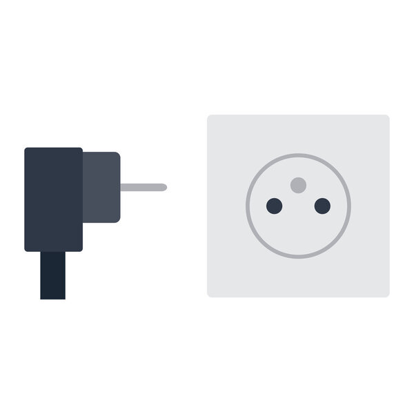 Electrical outlet plug vector illustration.
